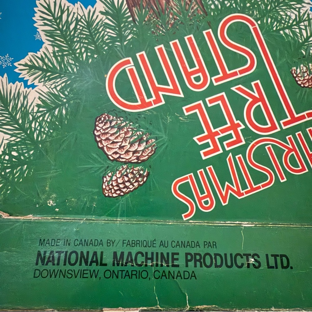 VTG MCM Real Christmas Tree Stand 4” Red Green National Machine Products Canada - Picture 9 of 17